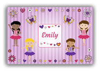 Thumbnail for Personalized Ballerina Canvas Wrap & Photo Print VII - Spring Ballet - Purple Background - Front View