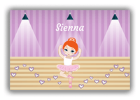 Thumbnail for Personalized Ballerina Canvas Wrap & Photo Print I - Studio Hearts - Redhead Ballerina - Front View