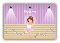 Thumbnail for Personalized Ballerina Canvas Wrap & Photo Print I - Studio Hearts - Brunette Ballerina - Front View
