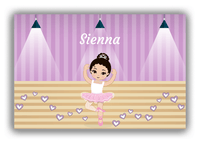 Thumbnail for Personalized Ballerina Canvas Wrap & Photo Print I - Studio Hearts - Black Hair Ballerina - Front View
