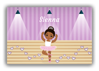 Thumbnail for Personalized Ballerina Canvas Wrap & Photo Print I - Studio Hearts - Black Ballerina I - Front View