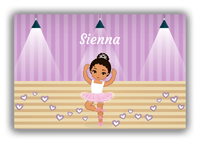 Thumbnail for Personalized Ballerina Canvas Wrap & Photo Print I - Studio Hearts - Black Ballerina II - Front View