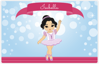 Thumbnail for Personalized Ballerina Placemat III - Bubble Background - Asian Ballerina -  View