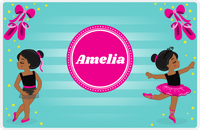 Thumbnail for Personalized Ballerina Placemat IV - Pointe Shoes - Black Ballerina I -  View