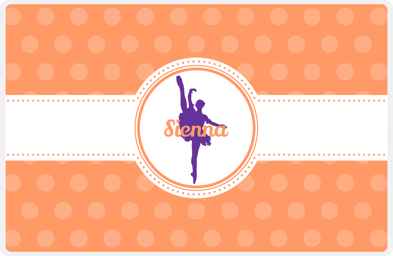 Personalized Ballerina Placemat IX - Silhouette IX -  View