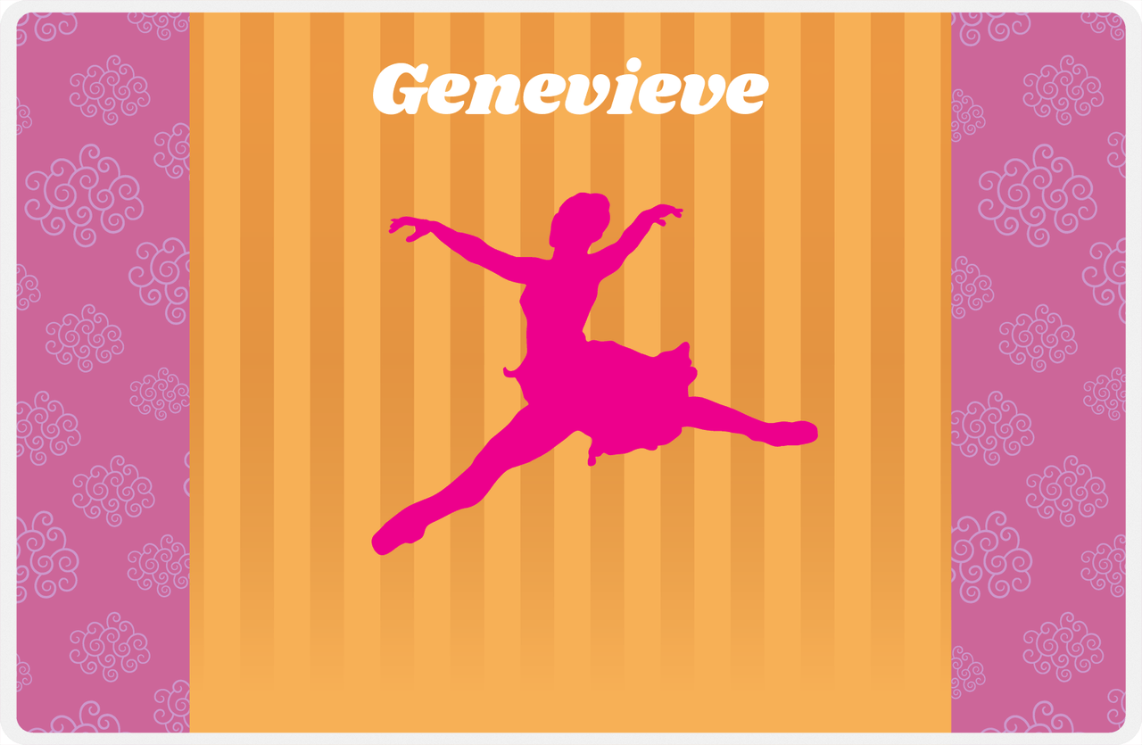 Personalized Ballerina Placemat X - Silhouette IV -  View
