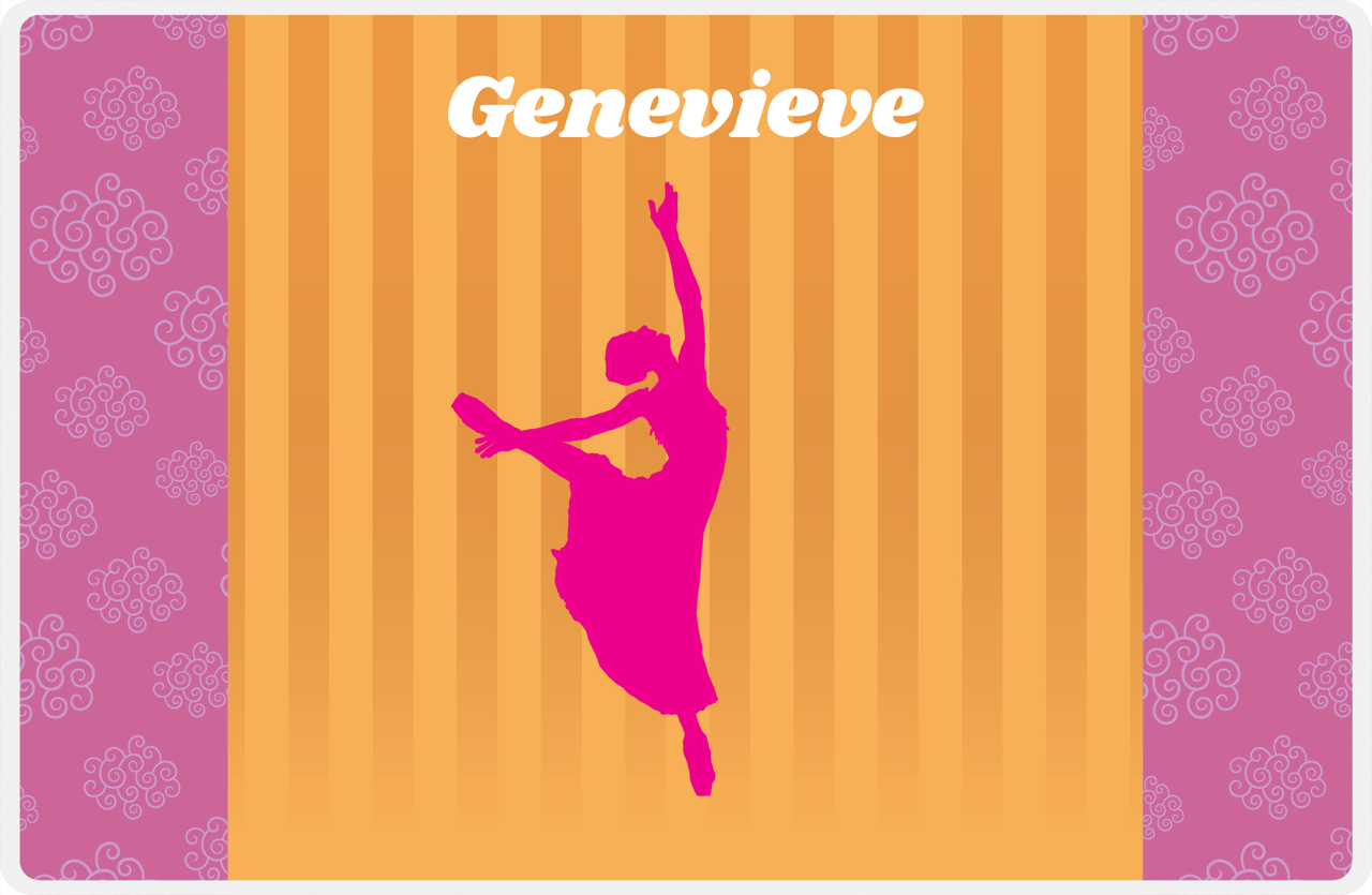 Personalized Ballerina Placemat X - Silhouette VII -  View