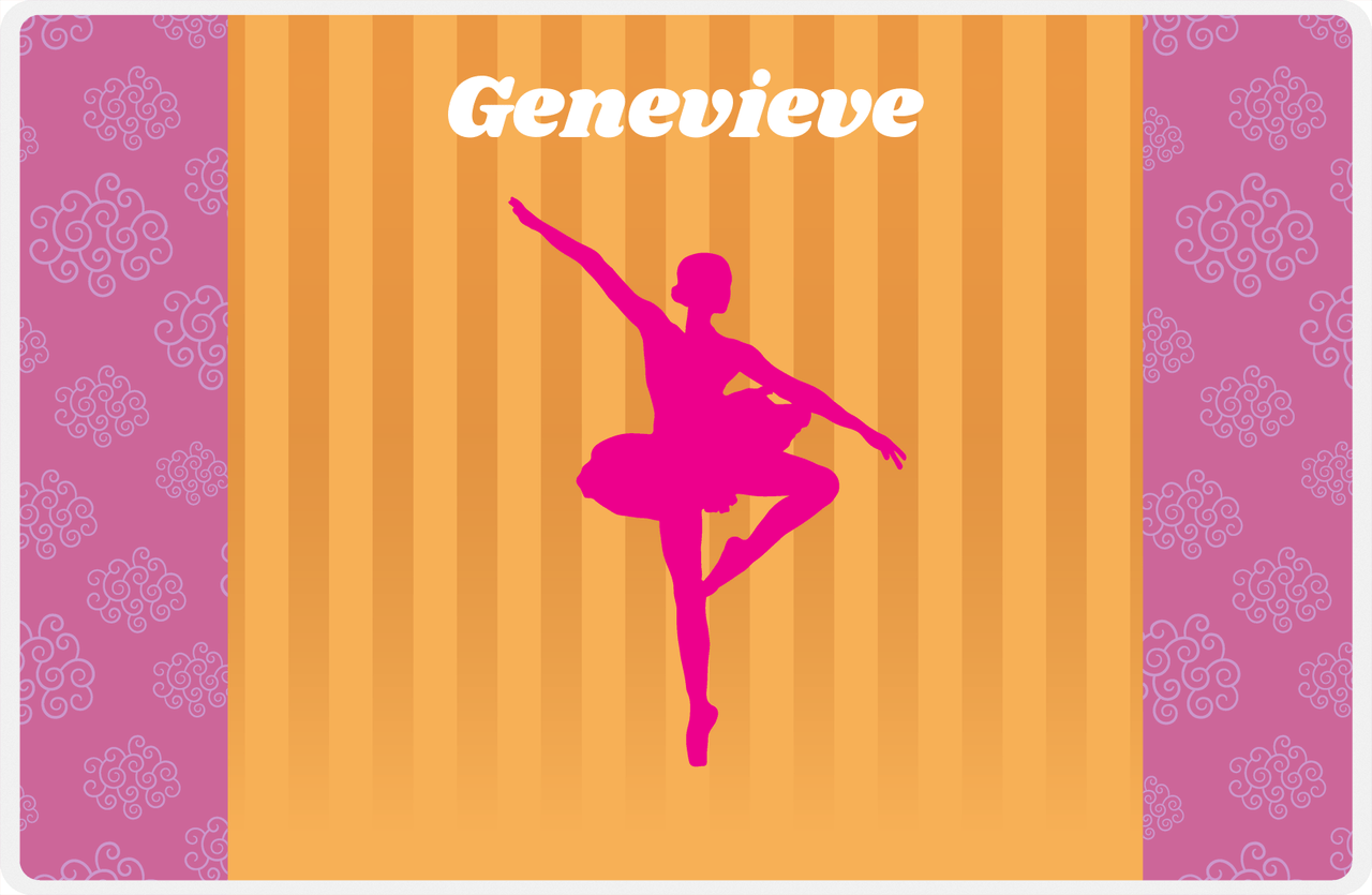 Personalized Ballerina Placemat X - Silhouette VIII -  View
