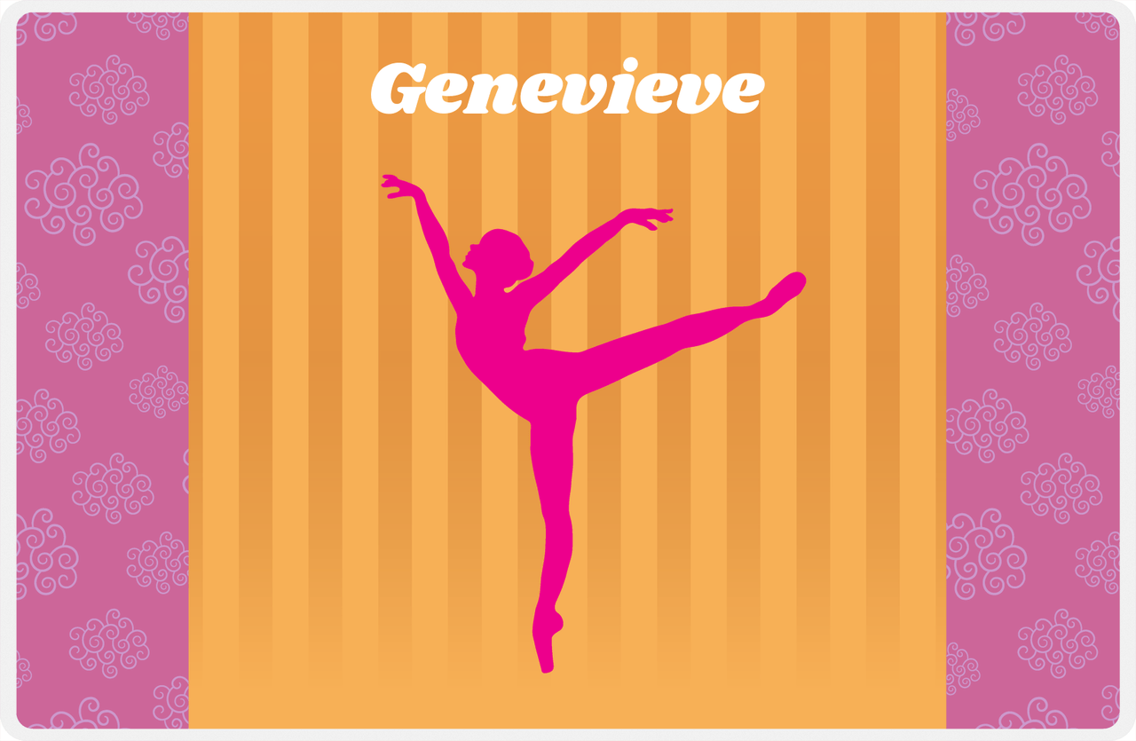 Personalized Ballerina Placemat X - Silhouette X -  View