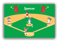 Thumbnail for Personalized Baseball Canvas Wrap & Photo Print XXV - Green Background - Asian Boy - Front View
