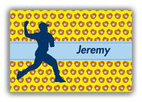 Thumbnail for Personalized Baseball Canvas Wrap & Photo Print XLI - Yellow Background - Silhouette II - Front View