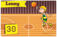 Thumbnail for Personalized Basketball Placemat V - Full Court Shot - Blond Boy -  View