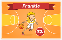 Thumbnail for Personalized Basketball Placemat VII - Fast Break - Blond Boy -  View