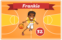 Thumbnail for Personalized Basketball Placemat VII - Fast Break - Black Boy I -  View