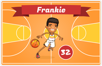 Thumbnail for Personalized Basketball Placemat VII - Fast Break - Black Boy II -  View