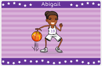 Thumbnail for Personalized Basketball Placemat X - Star Dribbler - Black Girl I -  View