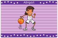 Thumbnail for Personalized Basketball Placemat X - Star Dribbler - Black Girl II -  View