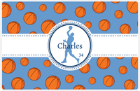 Thumbnail for Personalized Basketball Placemat XIV - Ribbon with Silhouette X -  View