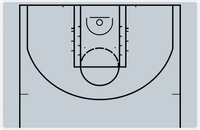 Thumbnail for Basketball Court Laminated Placemat - Write on with Dry Erase Markers -  View