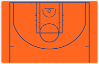 Thumbnail for Basketball Court Laminated Placemat - Write on with Dry Erase Markers -  View
