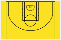 Thumbnail for Basketball Court Laminated Placemat - Write on with Dry Erase Markers -  View