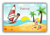 Thumbnail for Personalized Beach Canvas Wrap & Photo Print V - Coastal Windsurfing - Black Boy II - Front View