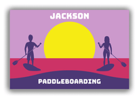 Thumbnail for Personalized Beach Canvas Wrap & Photo Print XI - Paddleboarding - Purple Background - Front View