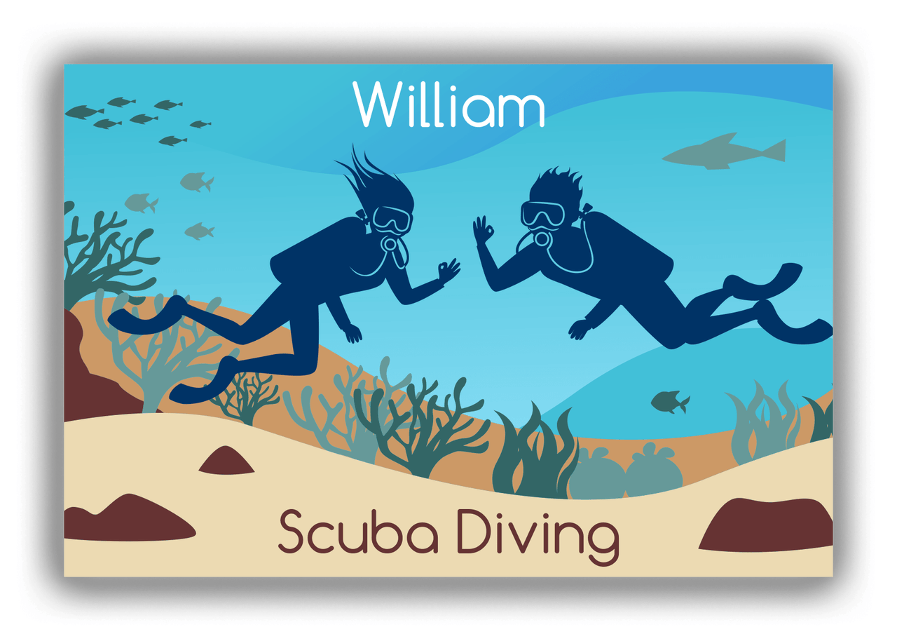 Personalized Beach Canvas Wrap & Photo Print XV - Scuba Diving - Front View