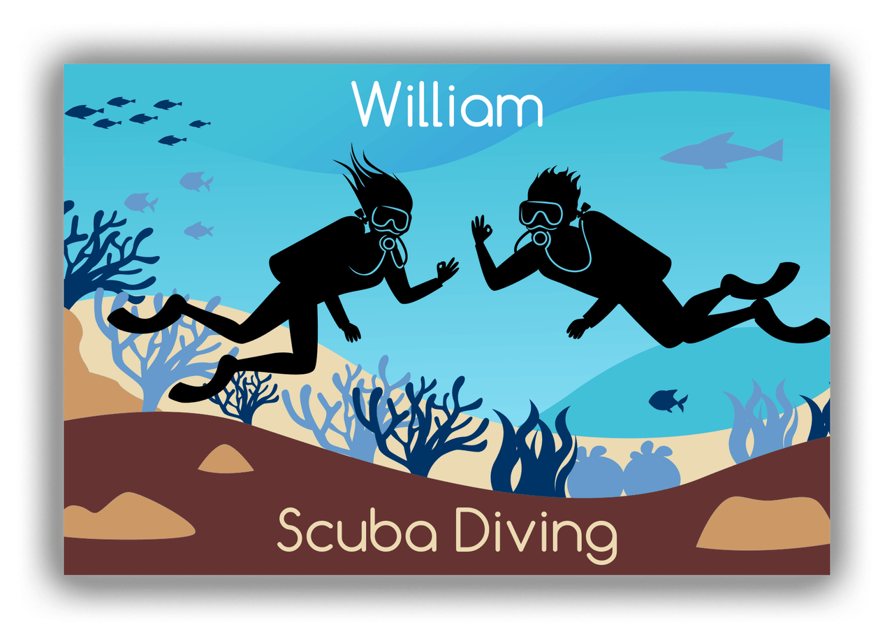 Personalized Beach Canvas Wrap & Photo Print XV - Scuba Diving - Front View