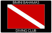 Thumbnail for Personalized Beach Placemat I - Diver Down - Black Background -  View