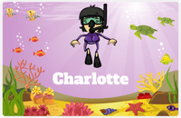 Thumbnail for Personalized Beach Placemat IX - Snorkeling Fun - Asian Girl -  View