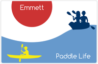 Thumbnail for Personalized Beach Placemat XII - Paddle Life - White Background -  View