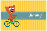 Thumbnail for Personalized Bicycle Placemat II - Animal Stripe - Bear -  View