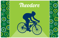 Thumbnail for Personalized Bicycle Placemat XII - Cyclist Silhouette II -  View
