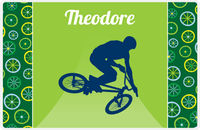 Thumbnail for Personalized Bicycle Placemat XII - Cyclist Silhouette III -  View