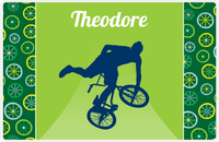 Thumbnail for Personalized Bicycle Placemat XII - Cyclist Silhouette IV -  View
