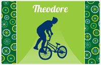 Thumbnail for Personalized Bicycle Placemat XII - Cyclist Silhouette V -  View