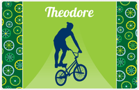 Thumbnail for Personalized Bicycle Placemat XII - Cyclist Silhouette VI -  View