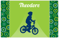 Thumbnail for Personalized Bicycle Placemat XII - Cyclist Silhouette VIII -  View