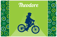 Thumbnail for Personalized Bicycle Placemat XII - Cyclist Silhouette IX -  View