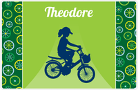 Thumbnail for Personalized Bicycle Placemat XII - Cyclist Silhouette X -  View