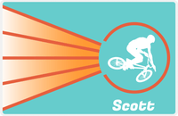 Thumbnail for Personalized Bicycle Placemat XIII - Cyclist Silhouette III -  View