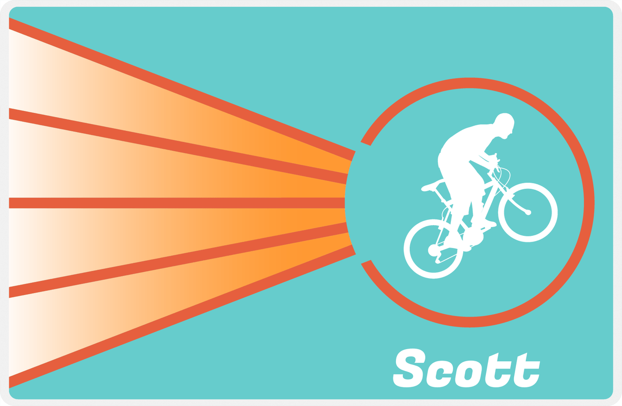 Personalized Bicycle Placemat XIII - Cyclist Silhouette VII -  View