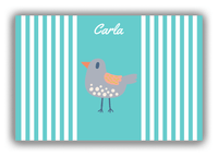 Thumbnail for Personalized Birds Canvas Wrap & Photo Print III - Teal Background - Bird II - Front View