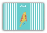 Thumbnail for Personalized Birds Canvas Wrap & Photo Print III - Teal Background - Bird III - Front View