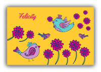 Thumbnail for Personalized Birds Canvas Wrap & Photo Print VI - Yellow Background - Front View