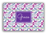 Thumbnail for Personalized Birds Canvas Wrap & Photo Print VII - White Background - Rectangle Nameplate - Front View