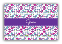 Thumbnail for Personalized Birds Canvas Wrap & Photo Print VII - White Background - Ribbon Nameplate - Front View