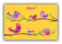 Thumbnail for Personalized Birds Canvas Wrap & Photo Print IX - Yellow Background - Front View