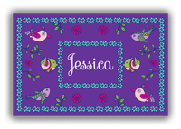 Thumbnail for Personalized Birds Canvas Wrap & Photo Print X - Purple Background - Rectangle Border - Front View